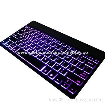 LED Backlit Bluetooth Keyboard,7-color Changeable Backlit